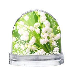 Снежный шар с принтом Ландыши , Пластик | Изображение внутри шара печатается на глянцевой фотобумаге с двух сторон | весна | ландыш | цветок