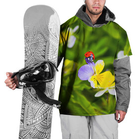 Накидка на куртку 3D с принтом Природа , 100% полиэстер |  | Тематика изображения на принте: божья коровка | красота | природа | цветок