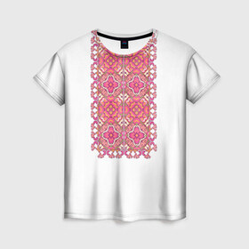 Женская футболка 3D с принтом Вышивка 5 , 100% полиэфир ( синтетическое хлопкоподобное полотно) | прямой крой, круглый вырез горловины, длина до линии бедер | ukraine | вышивка | украина