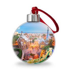 Ёлочный шар с принтом Barcelona , Пластик | Диаметр: 77 мм | europe | spain | барселона | европа | ес | испания | туризм