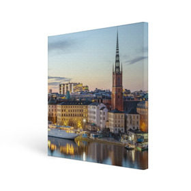 Холст квадратный с принтом Швеция , 100% ПВХ |  | europe | stockholm | sweden | европа | ес | каникулы | отпуск | стокгольм | туризм | швеция