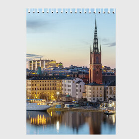 Скетчбук с принтом Швеция , 100% бумага
 | 48 листов, плотность листов — 100 г/м2, плотность картонной обложки — 250 г/м2. Листы скреплены сверху удобной пружинной спиралью | europe | stockholm | sweden | европа | ес | каникулы | отпуск | стокгольм | туризм | швеция
