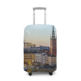 Чехол для чемодана 3D с принтом Швеция , 86% полиэфир, 14% спандекс | двустороннее нанесение принта, прорези для ручек и колес | europe | stockholm | sweden | европа | ес | каникулы | отпуск | стокгольм | туризм | швеция