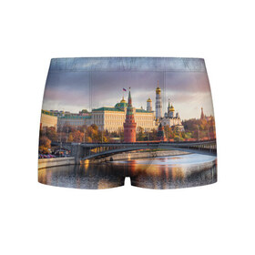 Мужские трусы 3D с принтом Россия , 50% хлопок, 50% полиэстер | классическая посадка, на поясе мягкая тканевая резинка | moscow | кремль | москва | столица