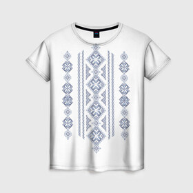 Женская футболка 3D с принтом Вышивка 24 , 100% полиэфир ( синтетическое хлопкоподобное полотно) | прямой крой, круглый вырез горловины, длина до линии бедер | ukraine | вышивка | украина