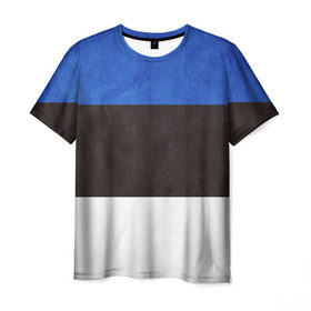 Мужская футболка 3D с принтом Эстония , 100% полиэфир | прямой крой, круглый вырез горловины, длина до линии бедер | страна | эстония | эстонская республика