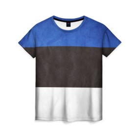Женская футболка 3D с принтом Эстония , 100% полиэфир ( синтетическое хлопкоподобное полотно) | прямой крой, круглый вырез горловины, длина до линии бедер | страна | эстония | эстонская республика