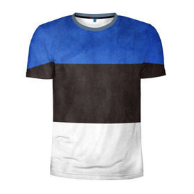 Мужская футболка 3D спортивная с принтом Эстония , 100% полиэстер с улучшенными характеристиками | приталенный силуэт, круглая горловина, широкие плечи, сужается к линии бедра | Тематика изображения на принте: страна | эстония | эстонская республика