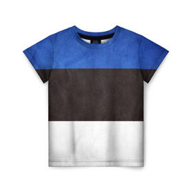 Детская футболка 3D с принтом Эстония , 100% гипоаллергенный полиэфир | прямой крой, круглый вырез горловины, длина до линии бедер, чуть спущенное плечо, ткань немного тянется | страна | эстония | эстонская республика