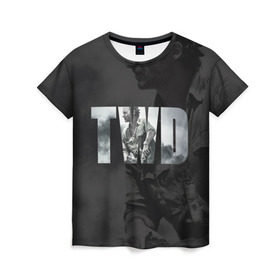 Женская футболка 3D с принтом TWD. Рик Граймс , 100% полиэфир ( синтетическое хлопкоподобное полотно) | прямой крой, круглый вырез горловины, длина до линии бедер | twd | walking dead | граймс | зомби | рик | ходячие мертвецы