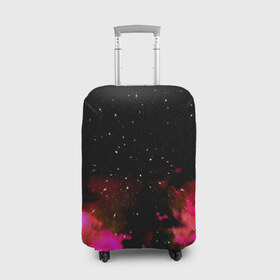 Чехол для чемодана 3D с принтом Звездный путь , 86% полиэфир, 14% спандекс | двустороннее нанесение принта, прорези для ручек и колес | star | звезды | розовый