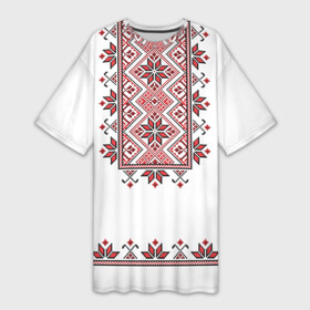Платье-футболка 3D с принтом Вышивка 41 ,  |  | belarus | беларусь | вышивка