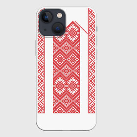 Чехол для iPhone 13 mini с принтом Вышивка 46 ,  |  | belarus | беларусь | вышивка