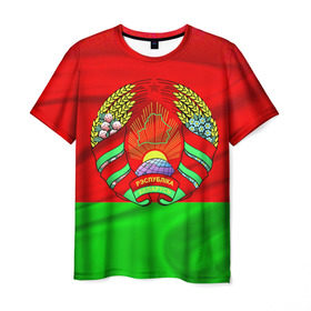 Мужская футболка 3D с принтом Беларусь , 100% полиэфир | прямой крой, круглый вырез горловины, длина до линии бедер | Тематика изображения на принте: belarus | беларусь