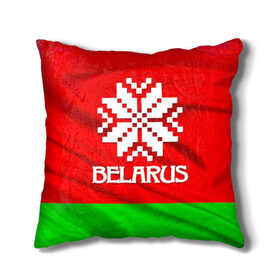 Подушка 3D с принтом Belarus , наволочка – 100% полиэстер, наполнитель – холлофайбер (легкий наполнитель, не вызывает аллергию). | состоит из подушки и наволочки. Наволочка на молнии, легко снимается для стирки | belarus | беларусь