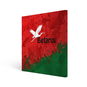 Холст квадратный с принтом Belarus 2 , 100% ПВХ |  | belarus | беларусь