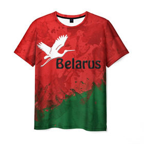 Мужская футболка 3D с принтом Belarus 2 , 100% полиэфир | прямой крой, круглый вырез горловины, длина до линии бедер | belarus | беларусь