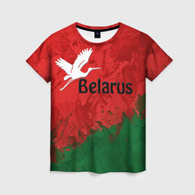 Женская футболка 3D с принтом Belarus 2 , 100% полиэфир ( синтетическое хлопкоподобное полотно) | прямой крой, круглый вырез горловины, длина до линии бедер | belarus | беларусь