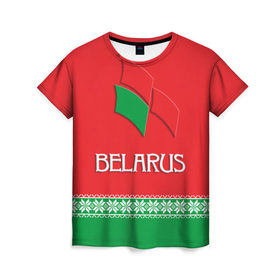 Женская футболка 3D с принтом Belarus 4 , 100% полиэфир ( синтетическое хлопкоподобное полотно) | прямой крой, круглый вырез горловины, длина до линии бедер | 