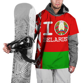 Накидка на куртку 3D с принтом Люблю Беларусь 4 , 100% полиэстер |  | belarus | love | беларусь | люблю
