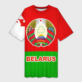 Платье-футболка 3D с принтом Belarus 5 ,  |  | Тематика изображения на принте: belarus | беларусь
