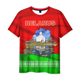 Мужская футболка 3D с принтом Belarus 13 , 100% полиэфир | прямой крой, круглый вырез горловины, длина до линии бедер | Тематика изображения на принте: belarus | беларусь