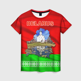 Женская футболка 3D с принтом Belarus 13 , 100% полиэфир ( синтетическое хлопкоподобное полотно) | прямой крой, круглый вырез горловины, длина до линии бедер | belarus | беларусь