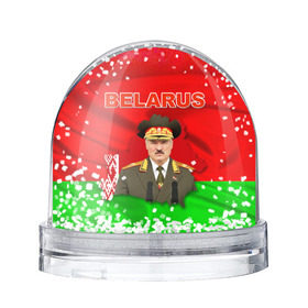 Снежный шар с принтом Belarus 17 , Пластик | Изображение внутри шара печатается на глянцевой фотобумаге с двух сторон | belarus | беларусь | лукашенко | президент