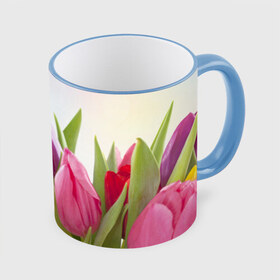 Кружка 3D с принтом Тюльпаны , керамика | ёмкость 330 мл | Тематика изображения на принте: 8 марта | аромат | букет | вазон | великолепие | дача | девушки | женщины | краски | красота | куст | лужайка | милые цветы | огород | палитра | прелесть | радуга | растение | тюльпаны