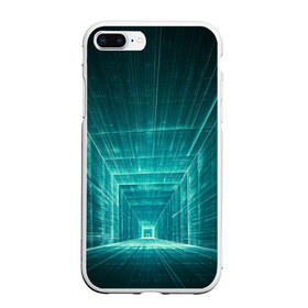 Чехол для iPhone 7Plus/8 Plus матовый с принтом Цифровой тоннель , Силикон | Область печати: задняя сторона чехла, без боковых панелей | глубины сознания | интернет | коридор | матрица | оптическая иллюзия | секрет | сеть | тайна | тоннель