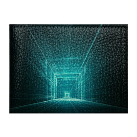 Обложка для студенческого билета с принтом Цифровой тоннель , натуральная кожа | Размер: 11*8 см; Печать на всей внешней стороне | Тематика изображения на принте: глубины сознания | интернет | коридор | матрица | оптическая иллюзия | секрет | сеть | тайна | тоннель