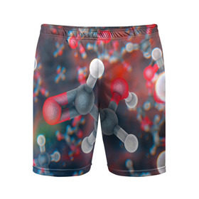 Мужские шорты 3D спортивные с принтом Малекула ,  |  | Тематика изображения на принте: вирус | клетка | макро | медицина | молекула