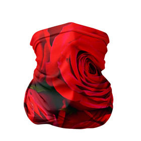 Бандана-труба 3D с принтом Розы , 100% полиэстер, ткань с особыми свойствами — Activecool | плотность 150‒180 г/м2; хорошо тянется, но сохраняет форму | букет | красная | лепестки | роза | цветы