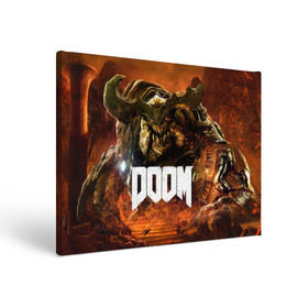 Холст прямоугольный с принтом Doom 4 Hell Cyberdemon , 100% ПВХ |  | cyberdemon | demon | doom | hell | дум