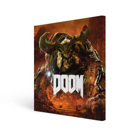 Холст квадратный с принтом Doom 4 Hell Cyberdemon , 100% ПВХ |  | Тематика изображения на принте: cyberdemon | demon | doom | hell | дум