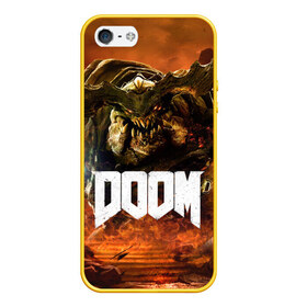 Чехол для iPhone 5/5S матовый с принтом Doom 4 Hell Cyberdemon , Силикон | Область печати: задняя сторона чехла, без боковых панелей | cyberdemon | demon | doom | hell | дум
