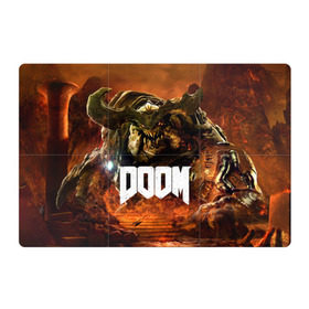 Магнитный плакат 3Х2 с принтом Doom 4 Hell Cyberdemon , Полимерный материал с магнитным слоем | 6 деталей размером 9*9 см | cyberdemon | demon | doom | hell | дум