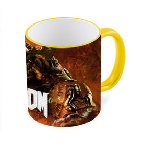 Кружка 3D с принтом Doom 4 Hell Cyberdemon , керамика | ёмкость 330 мл | Тематика изображения на принте: cyberdemon | demon | doom | hell | дум