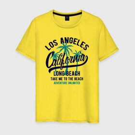 Мужская футболка хлопок с принтом California , 100% хлопок | прямой крой, круглый вырез горловины, длина до линии бедер, слегка спущенное плечо. | california