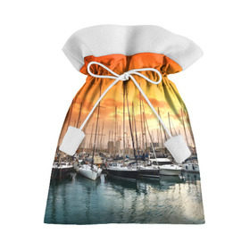Подарочный 3D мешок с принтом Barcelona , 100% полиэстер | Размер: 29*39 см | Тематика изображения на принте: barcelona | spain | барселона | европа | закат | испания | каталония | море | парусник | фрегат | яхта