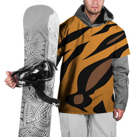 Накидка на куртку 3D с принтом Шерсть тигра , 100% полиэстер |  | оранжевый | текстура | тигр