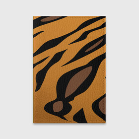 Обложка для паспорта матовая кожа с принтом Шерсть тигра , натуральная матовая кожа | размер 19,3 х 13,7 см; прозрачные пластиковые крепления | оранжевый | текстура | тигр