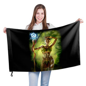 Флаг 3D с принтом Superheroine 4 , 100% полиэстер | плотность ткани — 95 г/м2, размер — 67 х 109 см. Принт наносится с одной стороны | 