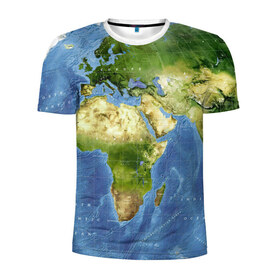 Мужская футболка 3D спортивная с принтом Карта , 100% полиэстер с улучшенными характеристиками | приталенный силуэт, круглая горловина, широкие плечи, сужается к линии бедра | map | world | карта | мир