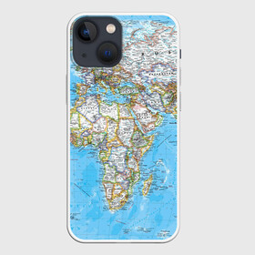 Чехол для iPhone 13 mini с принтом Карта 2 ,  |  | map | world | карта | мир
