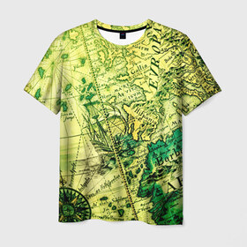 Мужская футболка 3D с принтом Карта 4 , 100% полиэфир | прямой крой, круглый вырез горловины, длина до линии бедер | map | world | карта | мир