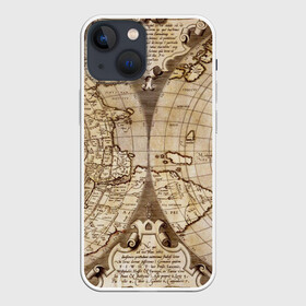 Чехол для iPhone 13 mini с принтом Карта 12 ,  |  | map | world | карта | мир