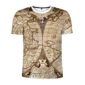 Мужская футболка 3D спортивная с принтом Карта 12 , 100% полиэстер с улучшенными характеристиками | приталенный силуэт, круглая горловина, широкие плечи, сужается к линии бедра | map | world | карта | мир