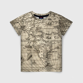 Детская футболка 3D с принтом Карта 15 , 100% гипоаллергенный полиэфир | прямой крой, круглый вырез горловины, длина до линии бедер, чуть спущенное плечо, ткань немного тянется | map | world | карта | мир