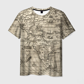 Мужская футболка 3D с принтом Карта 15 , 100% полиэфир | прямой крой, круглый вырез горловины, длина до линии бедер | map | world | карта | мир